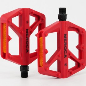 Resim Meroca Rulmanlı Çivili Mtb/Trial/Bmx Platform Pedal Kırmızı 