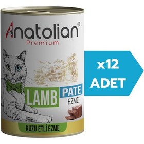 Resim Anatolian Premium Adult Lamb Pate Kuzulu Yetişkin Ezme Kedi Konservesi 12 x 400 G 