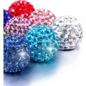 Resim Pazly Abs Lastik Valf Kapakları, Mükemmel, Rhinestone, Su Geçirmez, Kirten Korur, Mavi Renk, 4 Adet Set 
