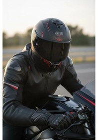 Resim Gıvı 50.x Arachno Mat / 1 Renkli 1 Şeffaf Vizörlü Motosiklet Kask Siyah Vizör + Şeffaf 