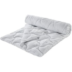 Resim Ultra Lüx Çift Kişilik Microsaten Yorgan 195x215 Cm Beyaz 