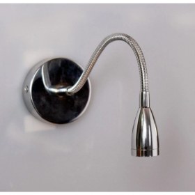 Resim Mediterian Hareketli gümüş renkli okuma lambası, yatak başı aplik, LED ışıklı tasarım, dayanıklı metal 