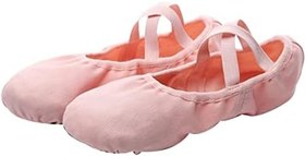 Resim Yetişkinler İçin Bale Ayakkabıları Nefes Alabilen Dans Ayakkabıları Esnek Elastik Bant Rahat Tabanlı Bale Dans Ayakkabıları Yoga Jimnastiği İçin Beden 42 