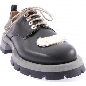 Resim Dgn 4002 Kadin Aksesuarli Loafer Ayakkabi Siyah 