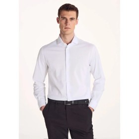 Resim Ted Baker Beyaz Erkek Italyan Comfort Fit Oxford Gömlek TBMRSH1084 
