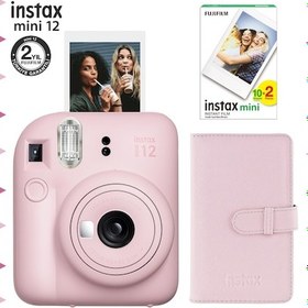 Resim Fujifilm Instax Mini 12 Fotoğraf Makinesi + 20'li Film + Laporta Albüm Seti 