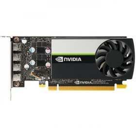 Resim PNY QUADRO VCNT1000-4GB-SB, T1000, 4GB, DDR6, 128Bit, Tek Fan, 4xMini DP, Ekran Kartı 