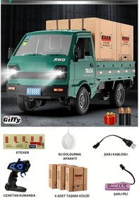 Resim Uzaktan Kumandalı Rc Kamyonet ,yük Taşıma Aracı ,sesli ,ışıklı ,şarjlı , Pil Hediyeli ,2.4 Ghz Araç Yeşil 