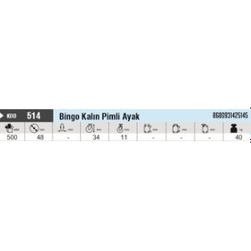 Resim Hırdavatım Bingo Kalın Pimli Siyah Ayak 4 Adet 