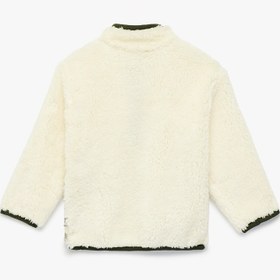 Resim Erkek Bebek Yarım Fermuarlı Uzun Kollu Dik Yaka Polar Sweatshirt 