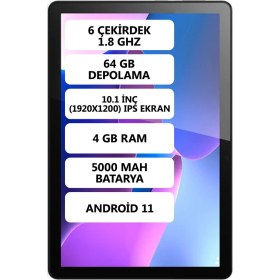 Resim Lenovo Tab M10 3. Nesil Wi-Fi  ZAAG0003TR 10.1" | 64 GB 4 GB Gri 