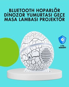 Resim Dinozor Yumurtası Tasarımlı Gece Lambası Müzik Ve Işık Senkroni Renkli 