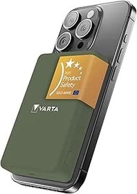 Resim VARTA Power Bank 5.000mAh, powerbank magnetico, Mag Pro Power on Demand, caricabatterie portatile con USB C, compatibile con MagSafe e Qi Standard (per compatibilità con iPhone e Android), verde 