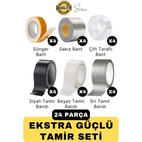 Resim Svein Premium Ekstra Güçlü Sızdırmaz Su Geçirmez Mutfak Lavabo Kenar Tamir Bandı Sakız Bant Çift Taraflı 