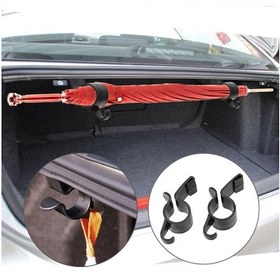 Resim jmsstore Yeni 2 Adet/takım Şemsiye Tutucu Gövde Organizatör Araba Arka Montaj Braketi Havlu Kanca Araba Süsleme 