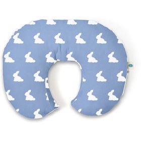 Resim Müslin Bebek Emzirme Destek Yastığı - Mono Lapin Royal Blue 