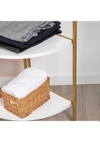 Resim Artemis Gold Metal 4 Katlı Dekoratif Raf Gold 