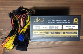 Resim Mk-2200Sp 2200W 96+ 2 Fanlı Mining Powersuply Kutulu Bilgisayar Kasa Güç Kaynağı Olko