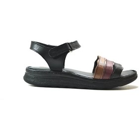 Resim Onlo Ayakkabı 221 Hakiki Deri Siyah Anatomik Kadın Sandalet Siyah 