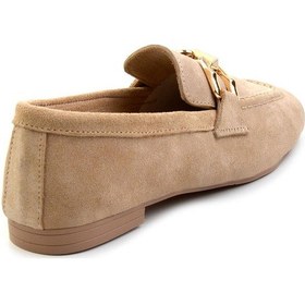 Resim Bambi Vizon Leather Kadın Loafer Ayakkabı K01763071002 Vizon 