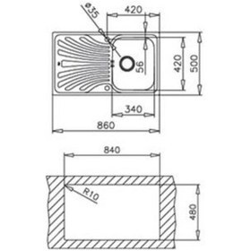 Resim Teka Nerissa 50 Mikroketen Sağ Damlalıklı Mutfak Eviyesi 