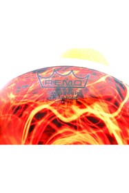 Resim Unosell Elde Dövme Zilli Tef Remo Derili 22 cm, Tef Tambourine Riq Marine W / Cymbals 