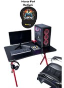 Resim Heygaming2 Profesyonel Oyuncu Masası Siyah Kırmızı 110 Cm 