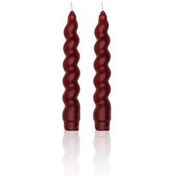 Resim Burgu Şamdan Mumu 2li Set Bordo 17 Cm The Mia