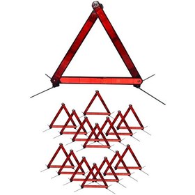 Resim Üçgen Reflektör Seti Metal Ayaklı Katlanabilir Araç İkaz Uyarı 16 