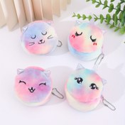 Resim 1 adet eğlenceli kadın bozuk para cüzdanı, yumuşak peluş kumaştan yapılmış, yıkanabilir, fermuarlı cepli ve şarj kablosu gibi küçük eşyalar için uygun 