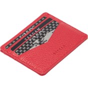 Resim Kırmızı Deri Unisex Kredi Kartlık - S1KK00001665-B68 