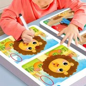 Resim 32 sayfa 'Find The Difference' çizimleriyle interaktif oyun eğitim kartları - Eğitici dikkat eğitimi için tasarlanmış, silinebilir kartlar içerir - Çizim tutkunları için ideal bir tatil hediyesi.. Flashkartlar 