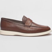 Resim Hakiki Deri Taba Erkek Günlük Ayakkabı-taba Taba 