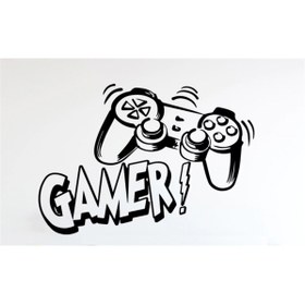 Resim Redline Grafik Gamer Sticker Beyaz 