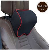 Resim Shineyee Araç Başlık Yastığı - Hafıza Köpüklü Boyun Desteği - Siyah Kırmızı Kenarlı - Dayanıklı Ve Konforlu 