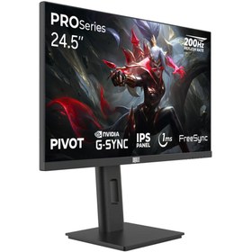 Resim DRAGOS PROSeries P245FHD200 1ms FHD 200Hz 24.5 İnç FreeSync G-Sync IPS Pivot Oyuncu Monitörü 