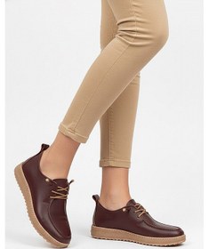Resim Elit Asscl100 Kadın Hakiki Deri Casual Ayakkabı Bordo Bordo 