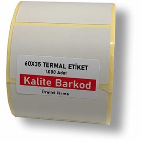 Resim Kalite Barkod 60x35 Termal Etiket | Rulo Barkod Etiketi 