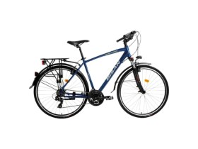 Resim Bisan Trx 8100 City Şehir Bisikleti 54 cm V 700C 21 Vites Lacivert Yeşil Beyaz 