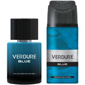 Resim VERDURE Blue Erkek Parfüm Seti 100 ml Deodorant 150 ml 