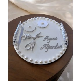 Resim Cyz Home Fascination Gümüş Incili Söz Nişan Tepsisi 
