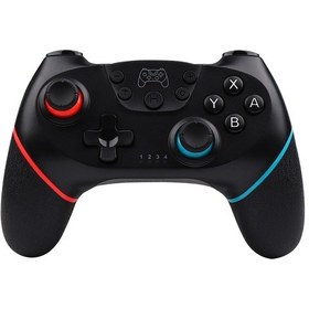 Resim Nintendo Switch Pro İçin Kablosuz Bluetooth Kolu Makro Programlama Ve Somatosensoriyel Uyandırma Siyah, Kırmızı, Mavi 