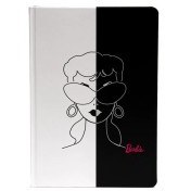 Resim BARBIE SILUET TARIHSIZ AJANDA NOKTALI SIYAH BEYAZ 