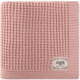 Resim Cigit Selanik Triko Battaniye 80x100 +/-5 Cm Somon 