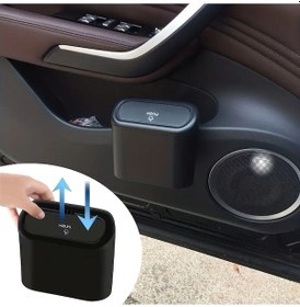 Resim Bucuks Araç İçi Takılarak Sabitlenebilen Mini Kapaklı Çöp Kovası Renkli 