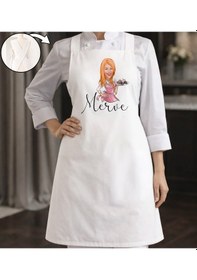 Resim Bk Gift Kişiye Özel Karikatürlü Çapraz Askılı Beyaz Mutfak Önlüğü - 8, Aşçı Önlüğü, Şef Önlüğü, Anneye Hediye Kobitmeyencom35958 Bk Gift Renkli 