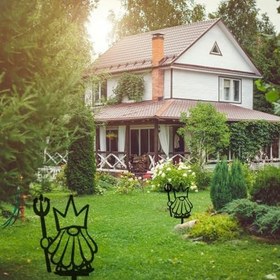 Resim Bahçe Aksesuarı Metal Bahçe Cücesi Süsü 