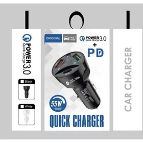 Resim ROSEPREMİUM 55W PD - 3.0A Çift USB 3 Girişli Hızlı Araç Şarjı Weepy WPY-PD55W 