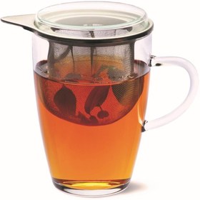 Resim Genel Markalar Si Süzgeçli ve Kapaklı Cam Bitki Çayı Kupası 0,35 L BPA içermez/plastik içermez ısıya dayanıklı mikr 