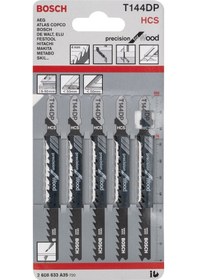 Resim Bosch T 144 DP Precision For Wood Dekupaj Testeresi Bıçağı 5'Li - 2608633A35 